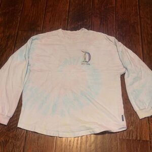 Disney Pastel Tie-Dye Long Sleeve Tee - White, Light Blue, Pale Yellow,Pale Pink